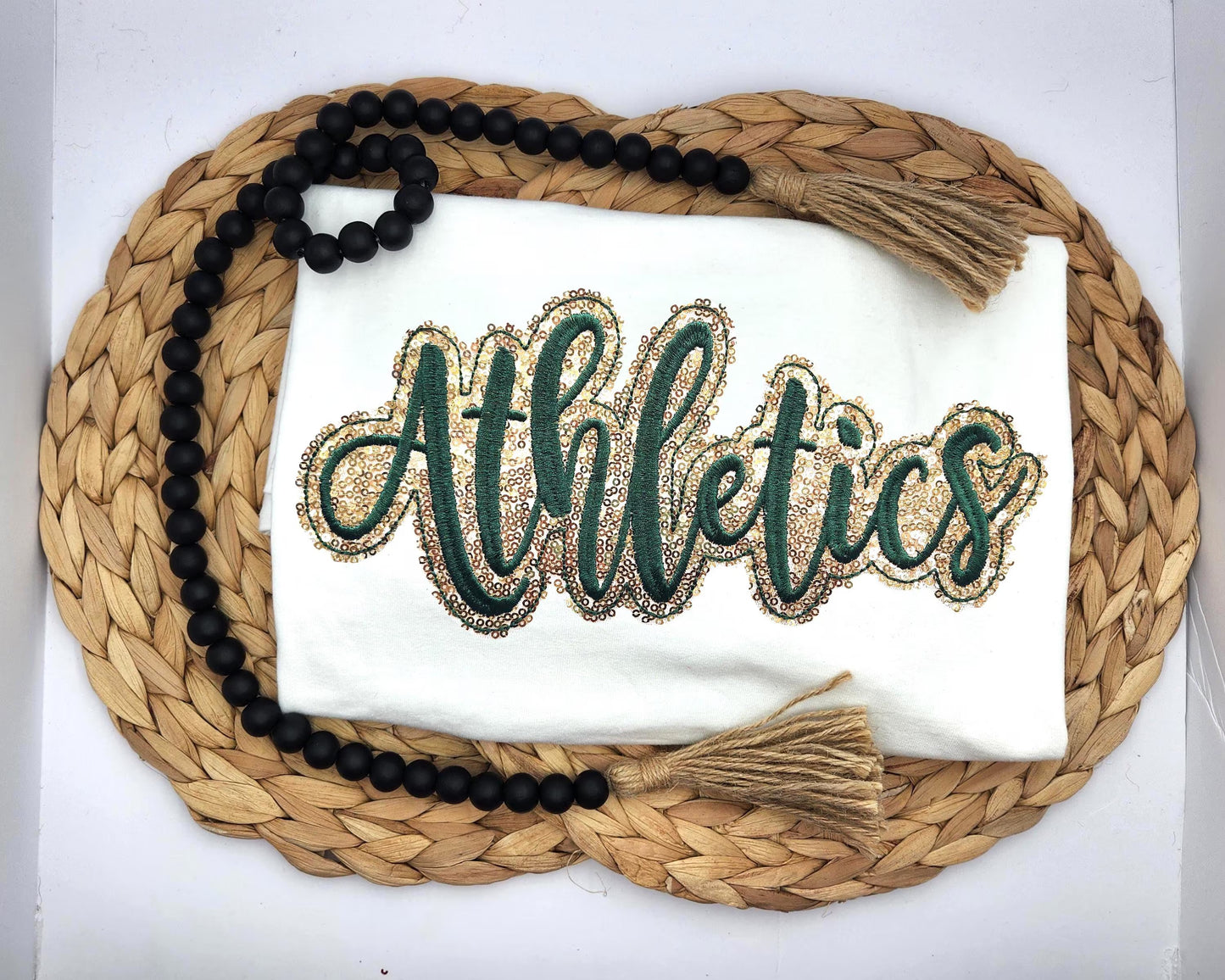 Embroidered Sequin Athletics Short Sleeve Shirt