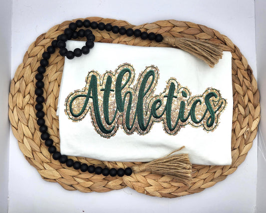 Embroidered Sequin Athletics Short Sleeve Shirt