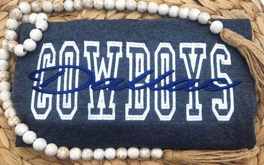 Dallas Cowboys 3D Puff Embroidered Short Sleeve T-Shirt – Game Day Fan Tee