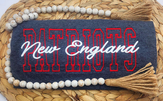 New England Patriots 3D Puff Embroidered Short Sleeve T-Shirt – Game Day Fan Tee