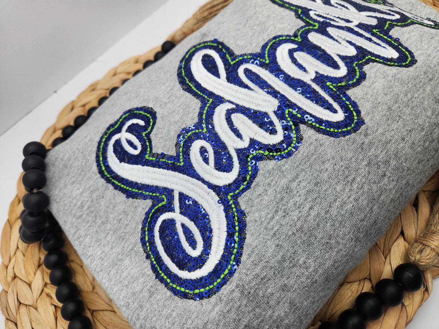 Sequin Seahawks Short Sleeve Shirt