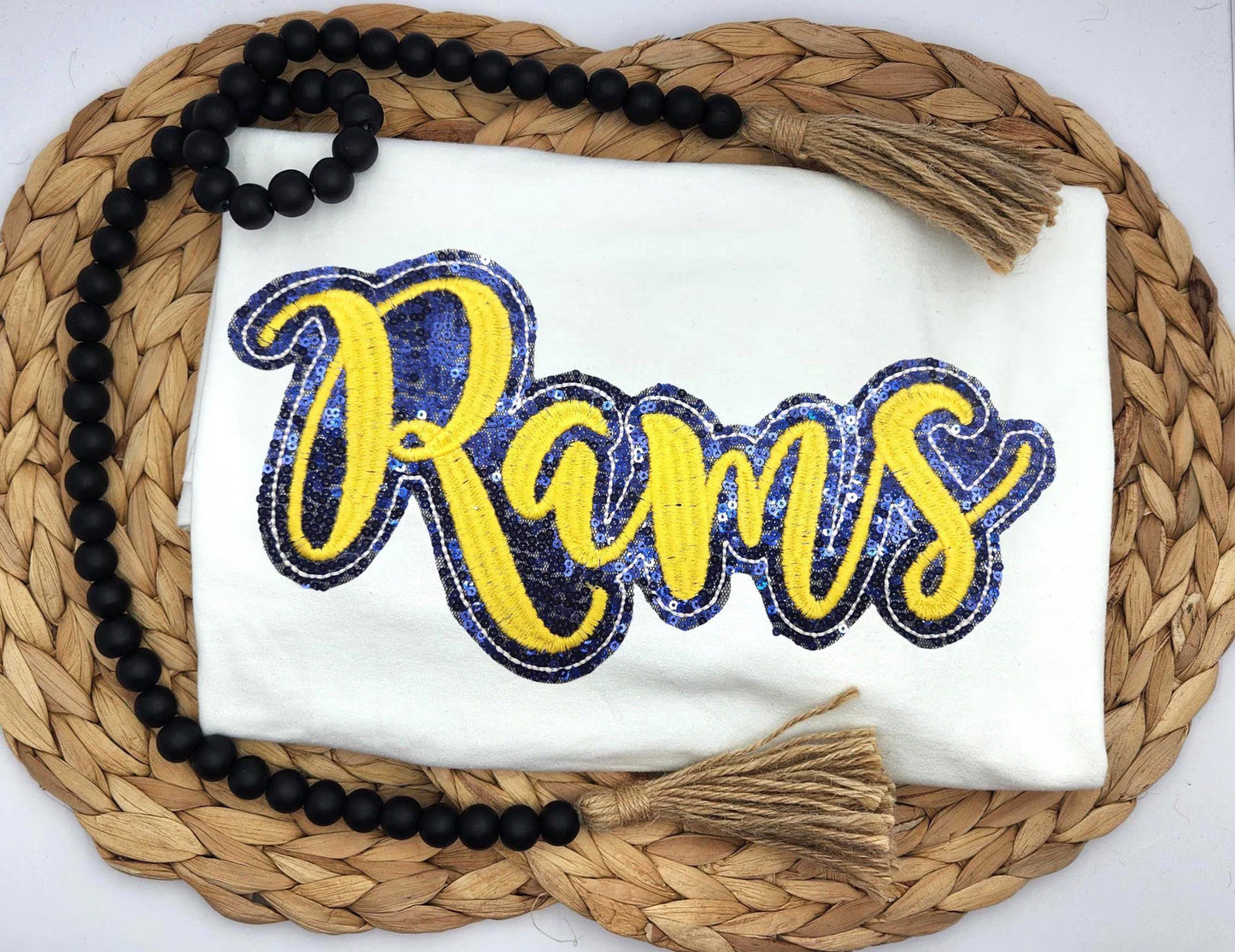 Sequin Rams Short Sleeve Shirt