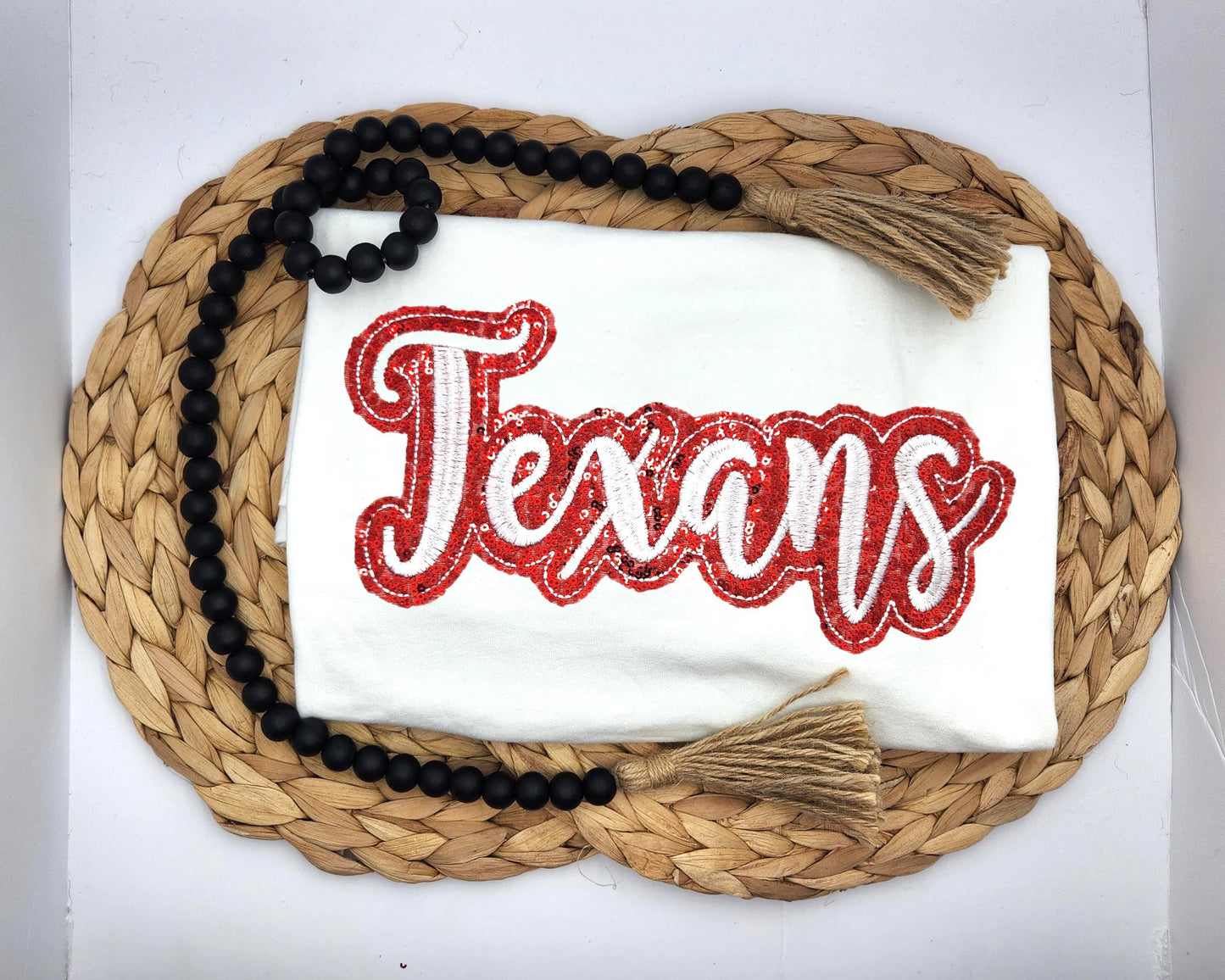 Sequin Texans Short Sleeve Shirt
