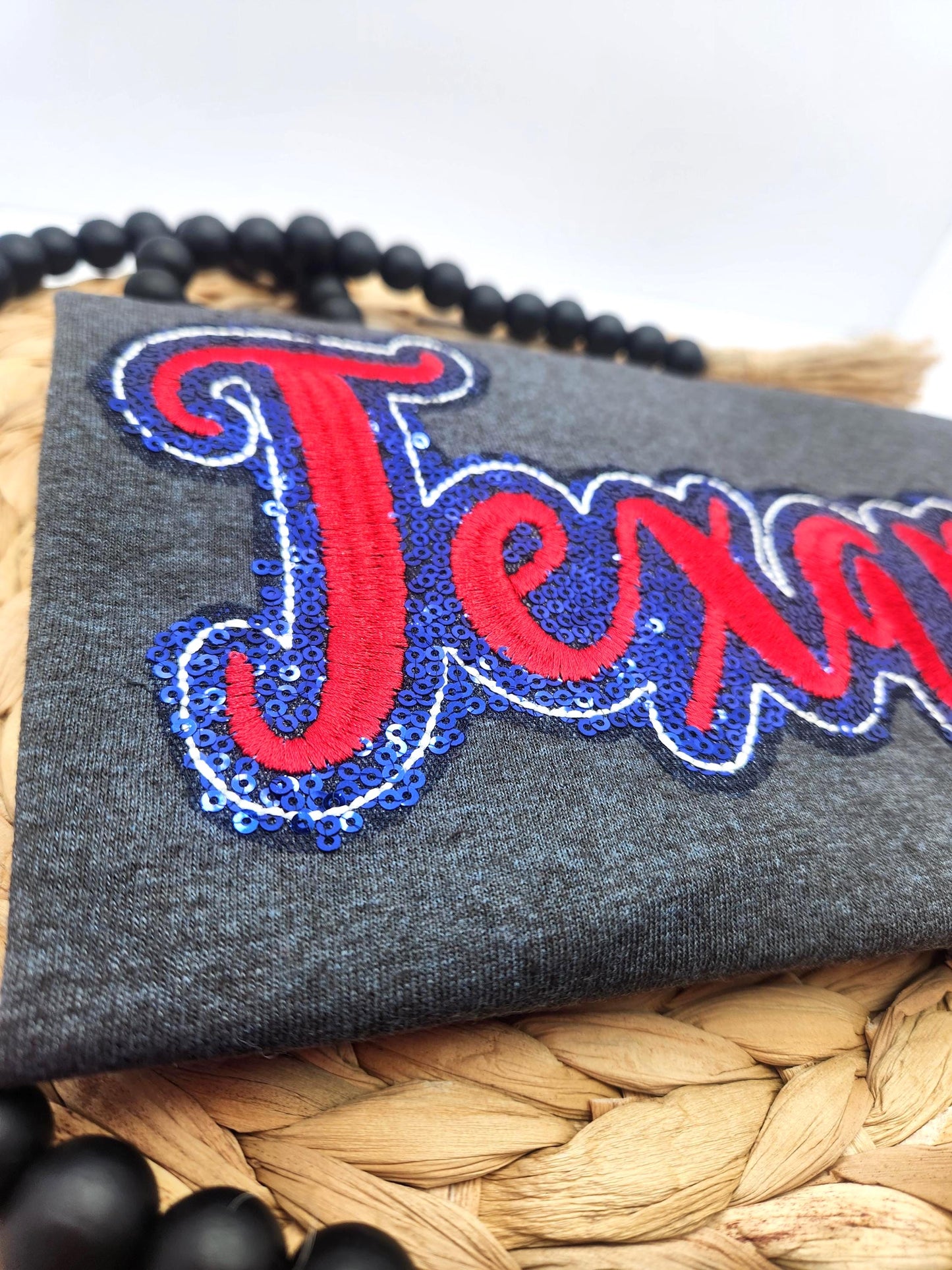 Sequin Texans Short Sleeve Shirt
