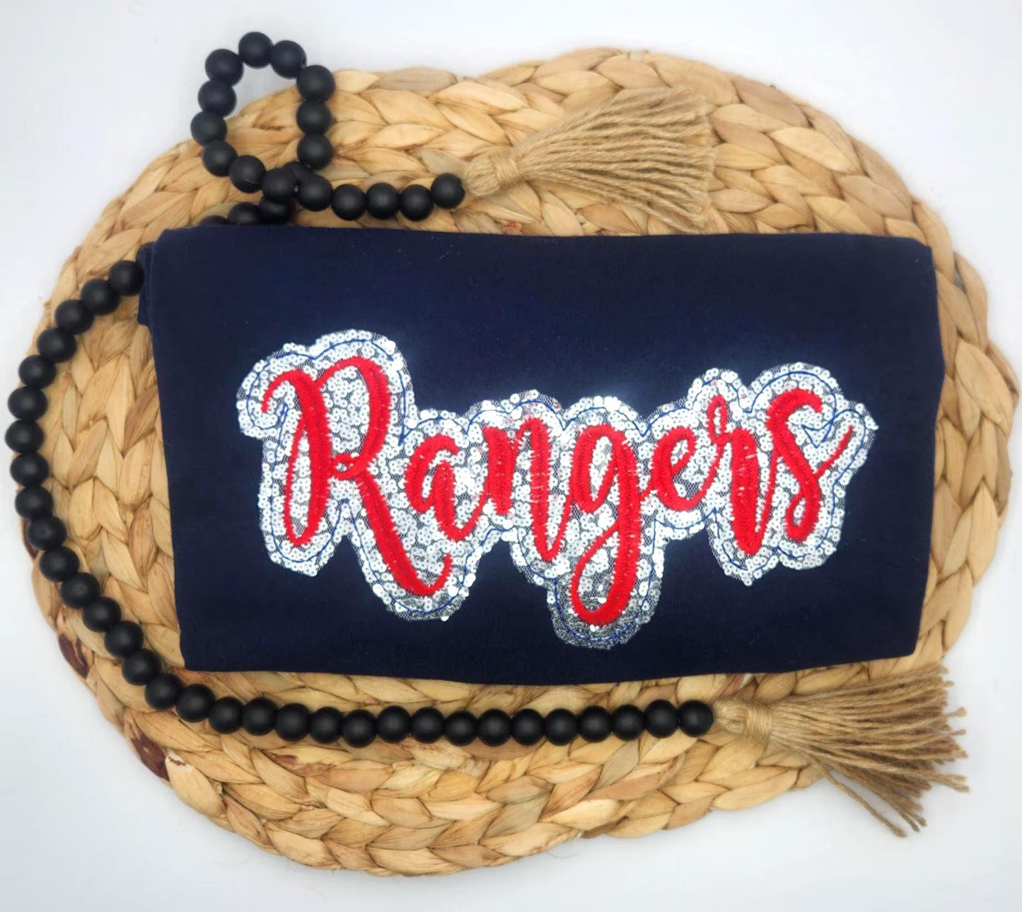 Embroidered Sequin Rangers Short Sleeve Shirt