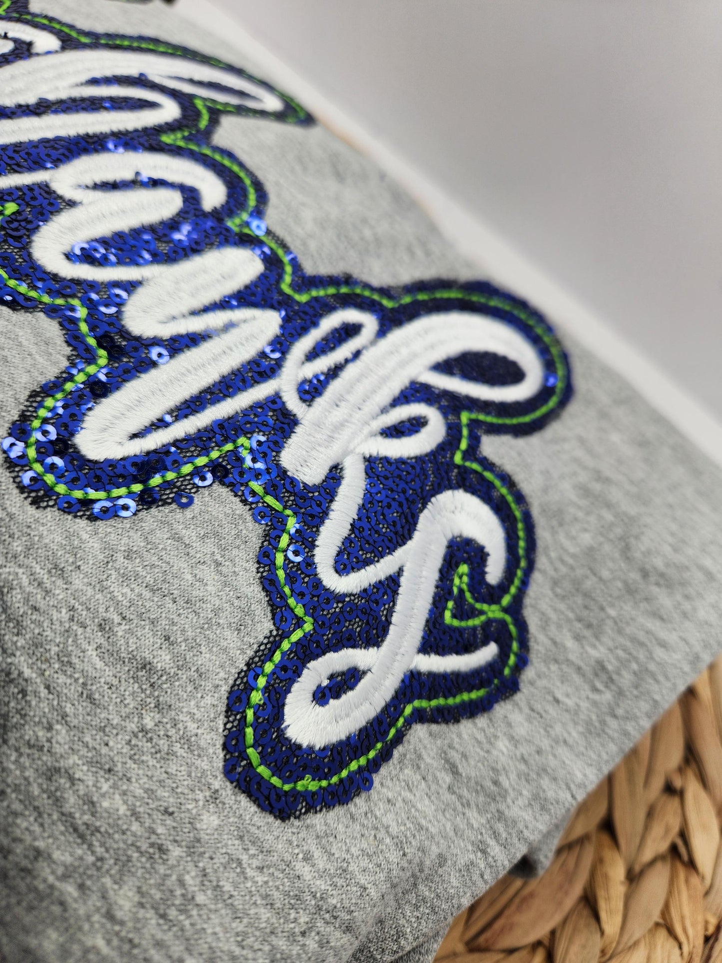 Sequin Seahawks Short Sleeve Shirt