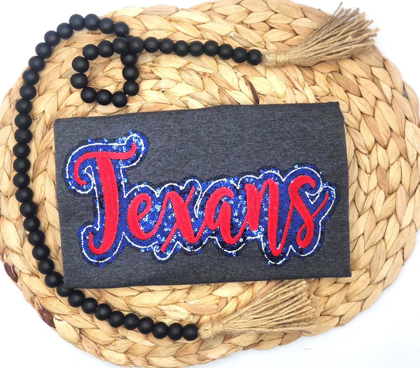 Sequin Texans Short Sleeve Shirt